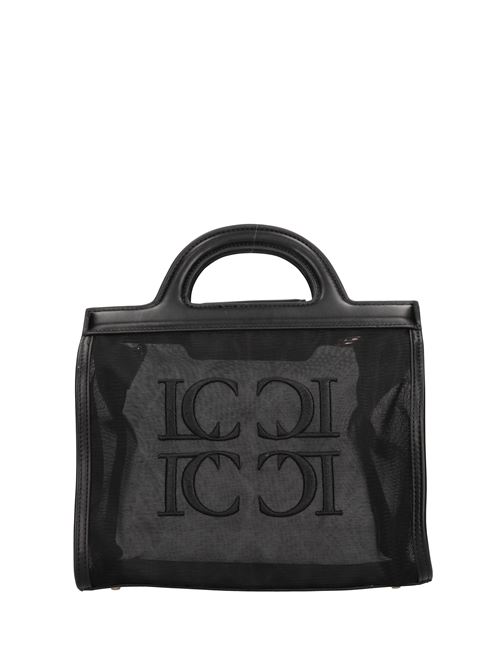 Borsa Square in tessuto ed ecopelle LA CARRIE | 141M-HM-580-WCSNERO